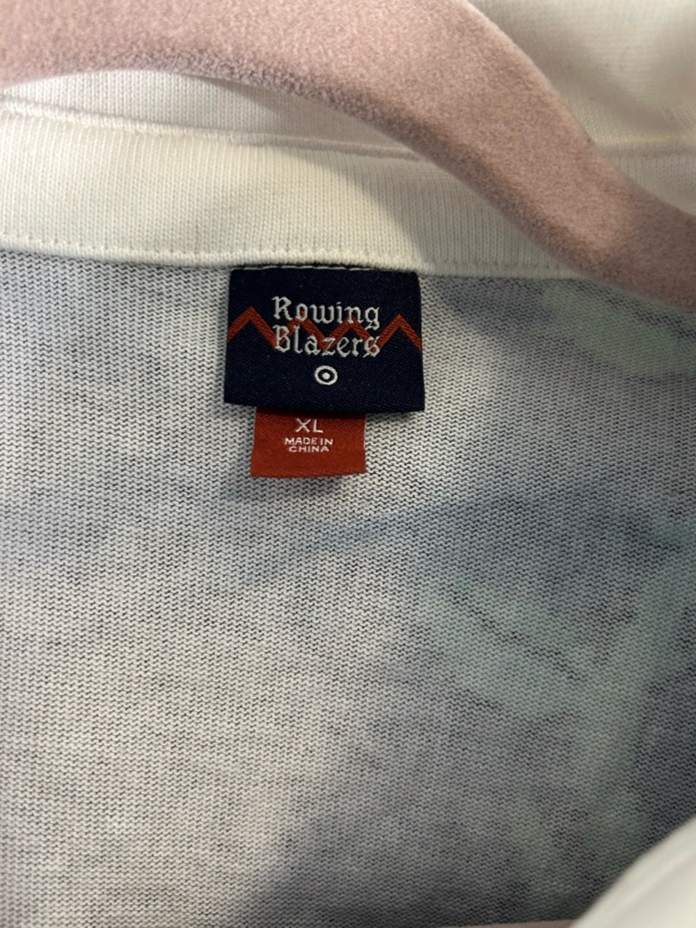 Rowing Blazers Floral Navy Polo Sweater with White Collar - Picture 4 of 5